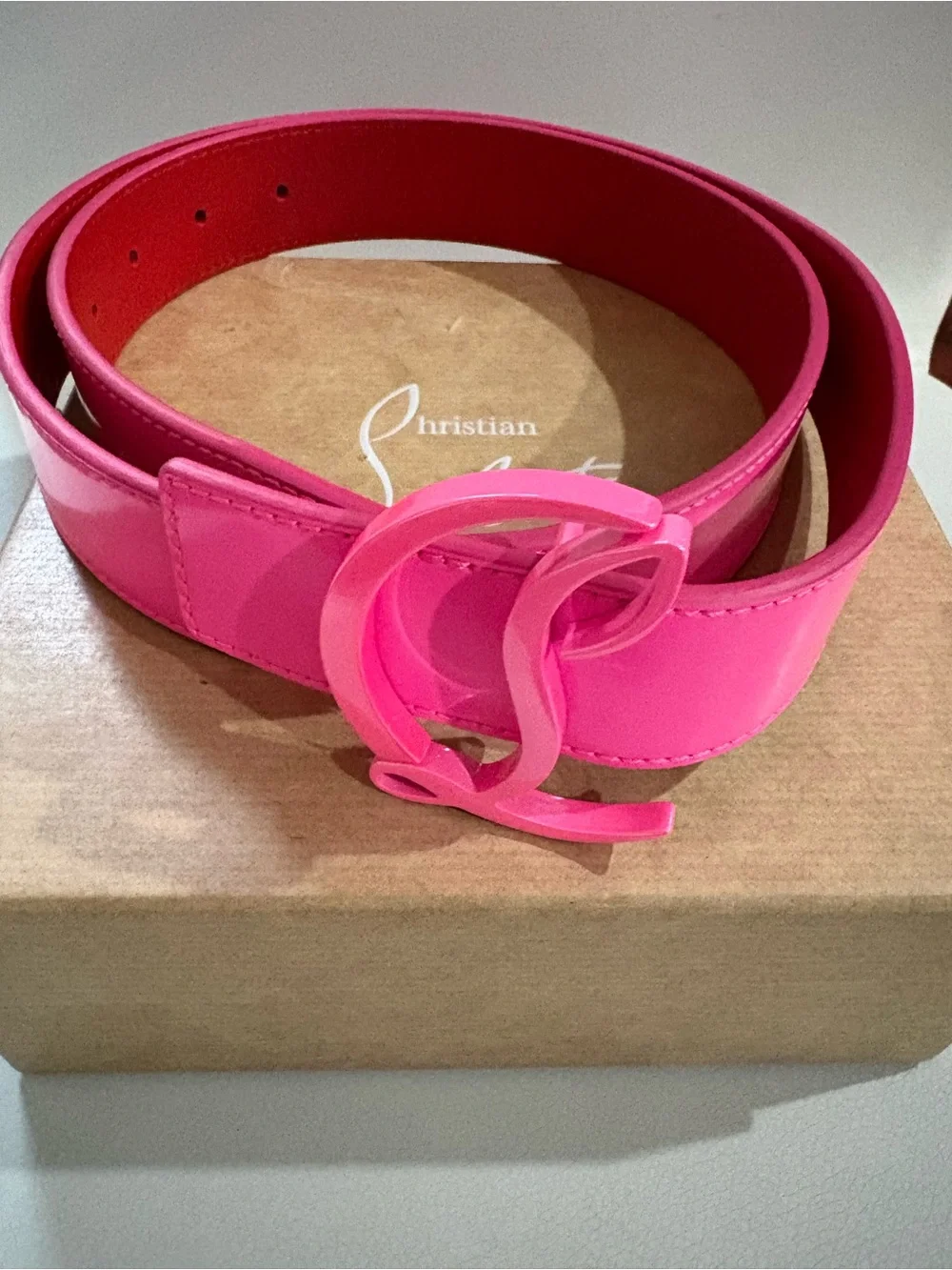 Christian Louboutin Leather CL Logo belt